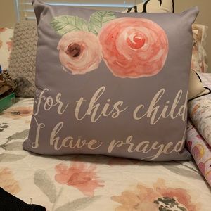 For this child I have prayed pillow